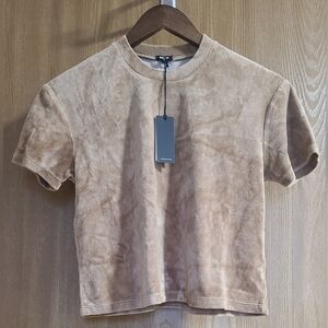 Monrow Tan Crop Top